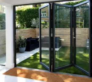 Aluminum Sliding Entry Door External Thermal Insulation Modern Design Living Room Courtyard Bedroom Hotel Use
