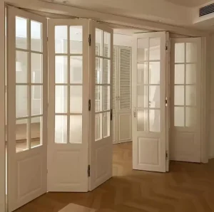 Aluminum Sliding Folding Door Tempered Glass Soundproof Villa CE