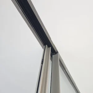 Aluminum Sliding Folding Door with Double-Pane Glass and Durable Frames