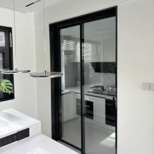 Aluminum Sliding Glass Door with Silent Operation for Balcony, Kitchen, Living Room, and Bathroom Partitions