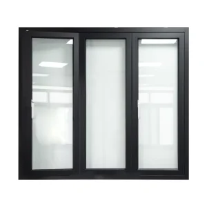 Aluminum Stacking Glass Bifold Door with Waterproof Interior Accordion Design, White
