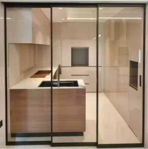 Aluminum Swing Door, Double-Glazed, Heat-Insulated, Soundproof, Custom, CE