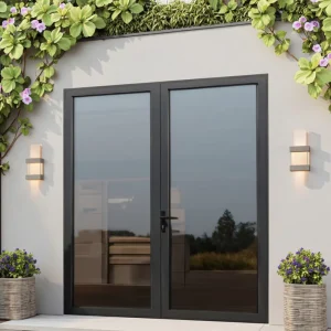 Aluminum Swing Door for Front or Patio Entry with Full Glass or Panel Options for Residential Exterior Use