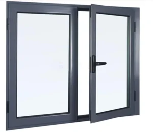 Aluminum Swing Door for Shower Rooms and Toilets with Handle and Hinge