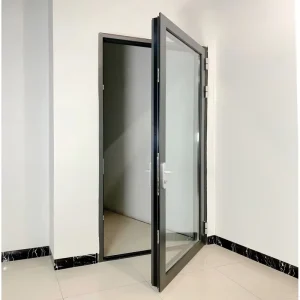 Aluminum Swing Door with Column Hardware, Linkage Bolt and Hinged Structure for Villa Courtyard