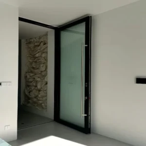 Aluminum Swing Door with Tempered Glass for Residential Use