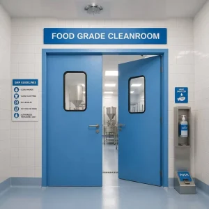 Aluminum Swing Operating Room Door with Sound Insulation and Double Leaf