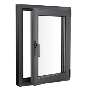 Aluminum Thermal Break Casement Window Double Tempered Glass Soundproof for House and Apartment