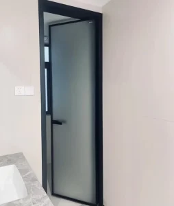 Aluminum Toilet Door Narrow Frame Heat Insulating Waterproof for Home Bathroom Apartment or Villa