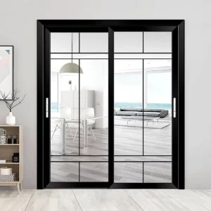Aluminum Trackless Sliding Pivot Door, Soundproof and Waterproof
