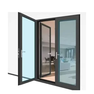 Aluminum Triple-Glazed Thermal Swing Door with Noise Insulation for Villa Exterior