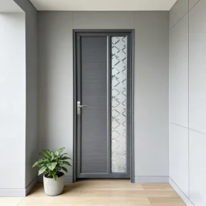 Aluminum Waterproof Swing Bathroom Toilet Door for Apartment Hotel and Home