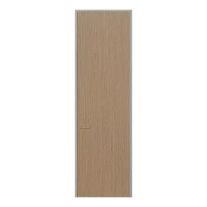 Aluminum-Wood Door with Solid Aluminum Frame, Flame-Retardant Core, Waterproof, Moisture-Resistant, Low-Maintenance for Bedrooms