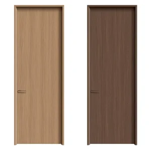 Aluminum Wood Grain Single Room Door Custom Italian Minimalist Slim Frame for House Bedroom Renovation