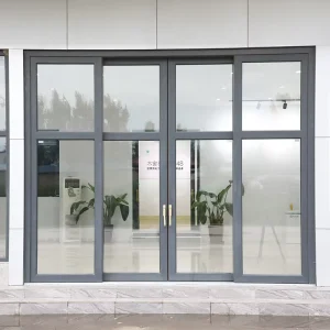Aluminum-Wood Narrow-Frame Lift Sliding House Door, Large Glass