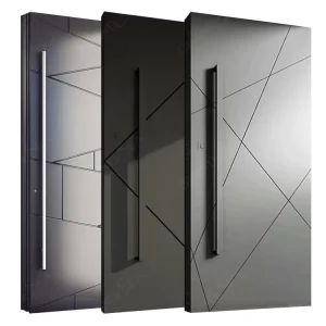American Cast Aluminum Armored Anti-Theft Pivot Main Entrance Door Steel Security Door for House