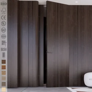 American Custom Elegant Black Walnut Natural Wood Veneered Hidden Door Secret Wall Door