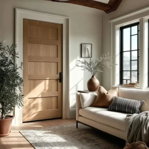 American Solid Core Panel Wood Interior Door for Bedrooms
