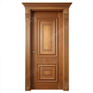 American Solid Wood Interior Doors Modern Wooden Door Design Black Painted Single Flush Door