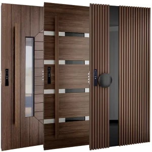 Residential Exterior Aluminum Security Entrance Door, Blast Door for Villas