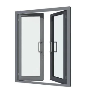 American-Style Double-Glazed Aluminum French Exterior Hinged Door