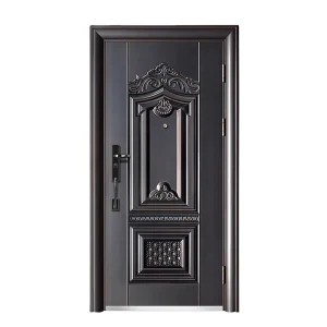 American-Style Exterior Steel Security Entry Door Gate for House, Supermarket, or Villa