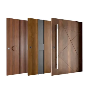 American Style Modern Solid Wood Pivot Entry Door for Villa