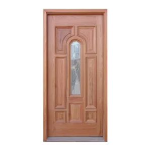 American Style Red Oak Wooden Entrance Door with Anti-Theft Design