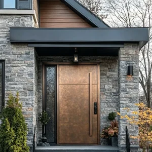 American-Style Security Bulletproof Cast Aluminum Front Entry Door for Home
