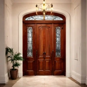 American Style Solid Wood Entry Door, Classic Design
