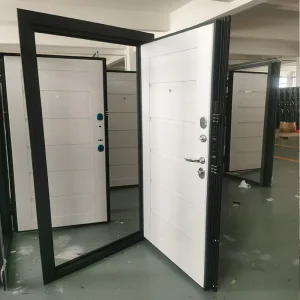 American Style Steel Storm Security Entry Door Single Leaf