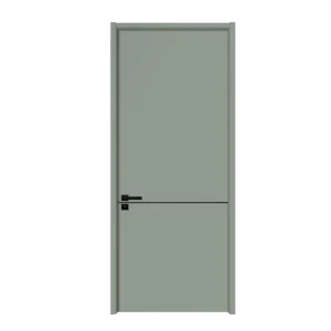 American-Style WPC Solid Wood Front Door Waterproof Bulletproof Soundproof for Home Bedroom Bathroom Entrance