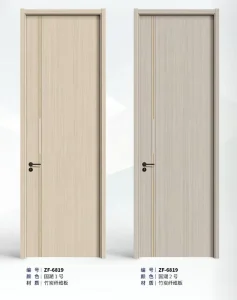 American Style White Panel MDF Interior Door, Single Leaf, Factory Custom