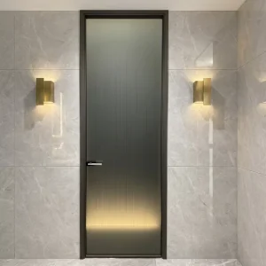 American Waterproof Interior Swing Door Simple Design Bathroom Casement Door for Toilet Shower Room with NAMI Certification