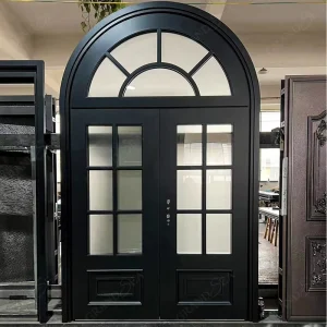 Anti-Bullet Cast Aluminum Offset Pivot Door Thermal Insulated Residential Exterior Entry Door