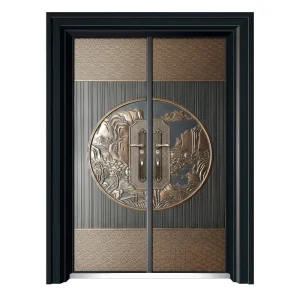 Anti-Burglary Metal Door Dark Gray Custom Size Soundproof Thermal DDN-8088 China Factory