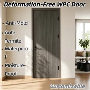 Anti-Damp Stable WPC Interior Termite-Proof Wood-Plastic Door for New Zealand Tropical Coastal Areas