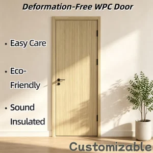 Anti-Mold High-Humidity WPC Flush Door Zero-Formaldehyde Indoor Door for Philippines Coastal Houses