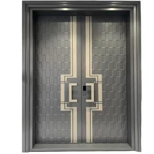 Anti-Theft Aluminum Alloy Double Swing Door for Villa and Commercial Exterior Entry