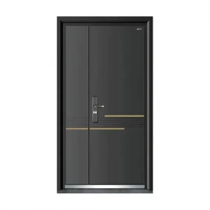 Anti-Theft Aluminum Alloy Smart Lock Swing Front Entry Door for Apartments and Villas