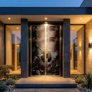 Anti-Theft Custom Modern Steel Front Entry Door for Villa