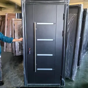 Anti-Theft Outdoor Security Door 0.7/1.4mm Thickness Modern Steel Finished Door for Home