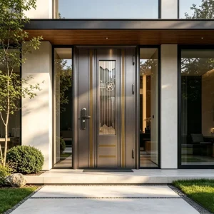 Anti-Theft Stainless Steel Front Door, Manual Opening, Finished Surface, Exterior Hall, Hotel, and School Use