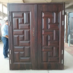 Anti-Theft Steel Door Latest Indian Design Double Door for Main Entrance Home Pooja Room & Living Room Gate