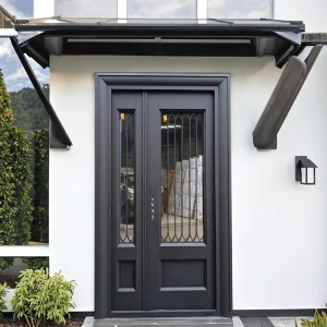 Anti Theft Steel Entry Door Modern Style Front Door with Safety Metal Exterior for House