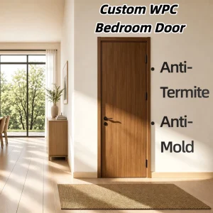 Anti-Warp Sun-Resistant WPC Wood-Plastic Interior Door for Australia Hotel Projects