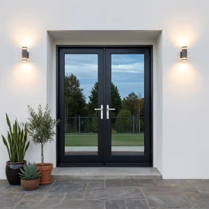 Apartment Patio Front Entry Double-Glazed Aluminum French Casement Door