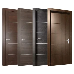 Apartment Poly Internal Wood Door Hotel Soundproof Walnut Interior Door
