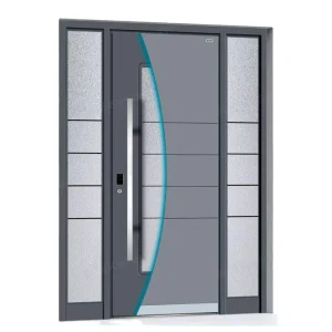 Apartment Security Steel Door with Aluminum Alloy and Anti-Theft Features for Residential Buildings