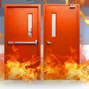 Apartment Steel Fire-Rated Emergency Exit Industrial Safety Fireproof Door